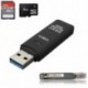 Ultra nagysebességű 2 in 1 USB 3.0 memóriakártya-olvasó Flash SD SDXC adapter