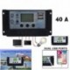 1x 12V / 24V LCD 30A napelemes töltővezérlő PWM Dual USB töltésszabályozó panel Ezüst