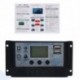 1x 12V / 24V LCD 30A napelemes töltővezérlő PWM Dual USB töltésszabályozó panel Ezüst