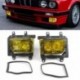 2db  elülső lökhárító tiszta műanyag sárga ködlámpa BMW E30 318i 318is 325i 85-93