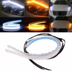 2db 45cm-es flexibilis áramló LED-es autó fényszóró jelzőfék Napi futó izzó