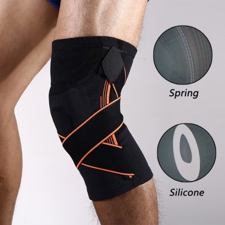 1db hordozható sport rugalmas térdvédő támasz tartó