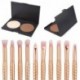 10db Pro szemöldök szemhéj kefe ecset készlet szett 2 színű alapozóval