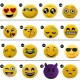 30 cm puha emoji sárga kerek párna hangulatjel smiley plüss