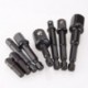 1/4 "3/8" 1/2 "8Pcs Socket Bit Adapter fúró anya Driver Power Extension Bar Set készlet