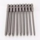 9Pdb Hex Shank 1/4 "S2 Acél 100mm hosszú mágneses keresztfejű csavarhúzó csavarhúzó fúró készlet
