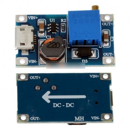 2A 1db emlékeztető  DC-DC Step-up modul 2/24V 5/9/12/28V lendületet