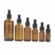 * 2 5ml. 5ml-100ml borostyán üveg folyékony reagens Pipettázza az üveg szemcsepp aromaterápiát