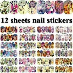 12db Ideiglenes köröm tetoválás - vízálló matrica - unisex - Többféle mintával - A8 verzió