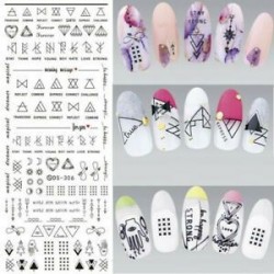 Ideiglenes köröm tetoválás - vízálló matrica - unisex - Többféle mintával - A12 verzió