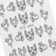 4db Ideiglenes köröm tetoválás - vízálló matrica - unisex - Pillangó mintás - 3-as verzió