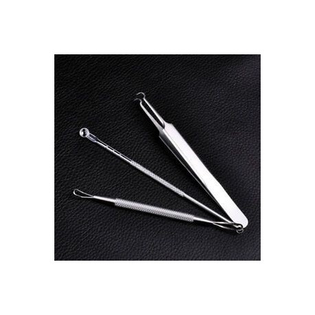 * 5 3Pcs / Set. Ívelt feketefejű akne csipeszes csipesz Pimple pattanás eltávolító készlet