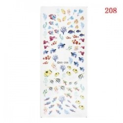 Körömdíszítő matrica - unisex - Vegyes mintákkal - Vízivilág - 208-as verzió