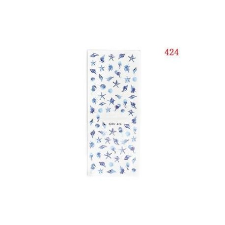 Körömdíszítő matrica - unisex - Vegyes mintákkal - Vízivilág - 424-es verzió