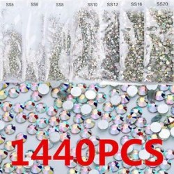 1440db Csillogó kristályos - strasszos dísz körömhöz - műkörömhöz - 1-es verzió