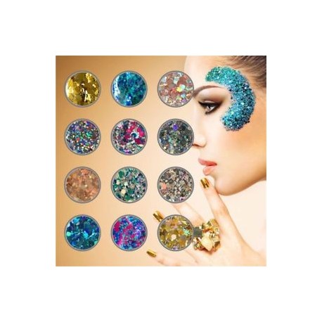 10g Színes csillámpor bőrre - körömre - hajra - 1-es verzió