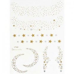 Vízálló arany arc ideiglenes tetoválás blokkolt szeplők smink szem matricák matrica