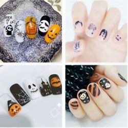 Ideiglenes köröm tetoválás - vízálló matrica - unisex - Többféle Halloween mintával - A verzió