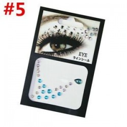 * 5. Ideiglenes tetováló arc drágakövek ékszerek strasszos fesztivál test csillogó matricák szexi