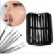 * 5 3Pcs / Set. 9PC ívelt feketefejű pattanások csipesszel csíptetõ csipesz