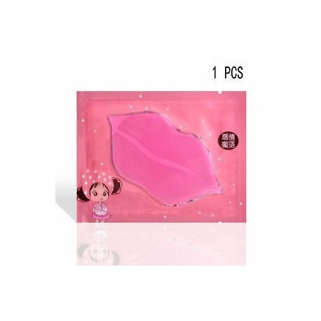 1 db. 5pcs rózsaszín kristályos kollagén ajakmaszk patch Anti Aging Wrinkle hidratáló Új