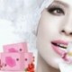 1 db. 5pcs rózsaszín kristályos kollagén ajakmaszk patch Anti Aging Wrinkle hidratáló Új