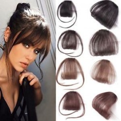 Vékony, lágy légbuborékok Az emberi hajhosszabbítások a Fringe Front Hairpiece JP-be / be vannak rögzítve