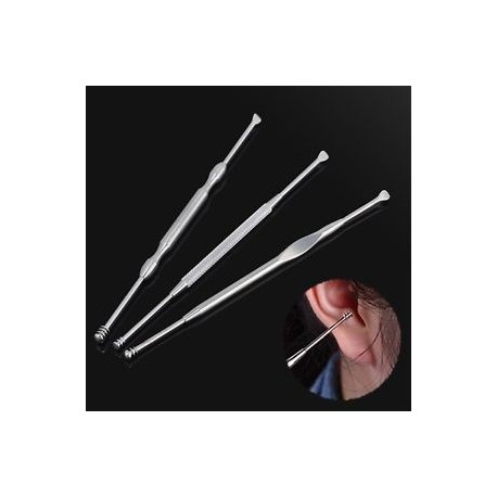 Hasznos fül Pick Curette viaszpálca Earpick eltávolító tisztító eszköz rozsdamentes acél