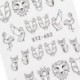 4db Ideiglenes köröm tetoválás - vízálló matrica - unisex - Pillangó mintás - 1-es verzió