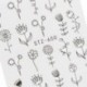 4db Ideiglenes köröm tetoválás - vízálló matrica - unisex - Pillangó mintás - 1-es verzió