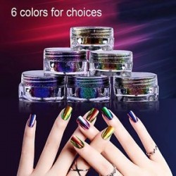Tükörfényes kaméleon pigment por körömhöz - műkörömhöz - A típus