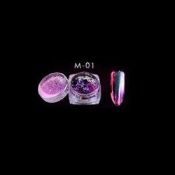 Tükörfényes kaméleon pigment por körömhöz - műkörömhöz - B típus