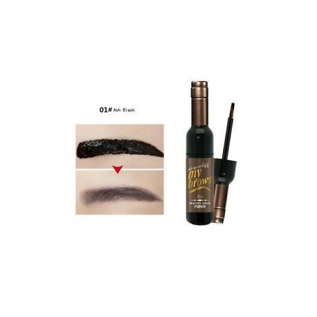 * 1 Ash Black. Vízálló tetoválás szemöldök gél színárnyalat Henna festéknövelő sminkkrém