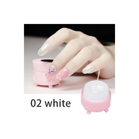 Fehér - 6ml Pókháló hatású körömlakk körömhöz - műkörömhöz