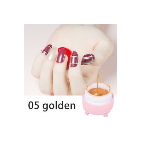Arany színű - 6ml Pókháló hatású körömlakk körömhöz - műkörömhöz