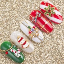 1 adag Körömdíszítő Karácsonyi mintás flitterek - fém díszek körömhöz - műkörömhöz