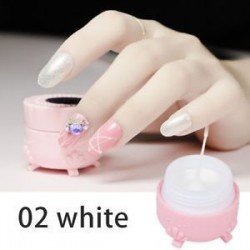 Fehér - 6ml Pókháló hatású körömlakk körömhöz - műkörömhöz