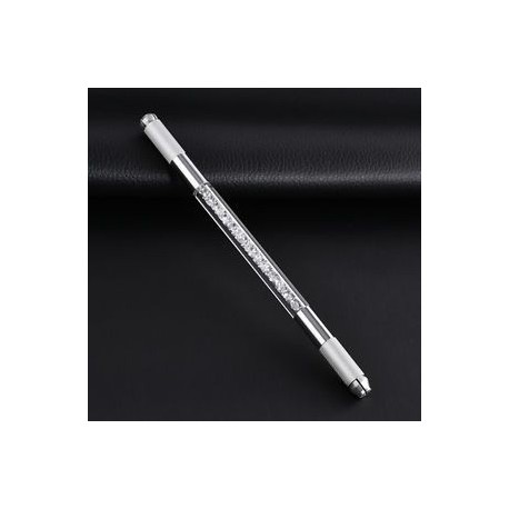 fehér. Kettős akril kristály kézi tetováló toll állandó mikroblasztó szemöldök eszközök