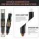 2 in1 Kettős végű kontúr Stick 3D Face Eye Foundation kontúr kiemelő