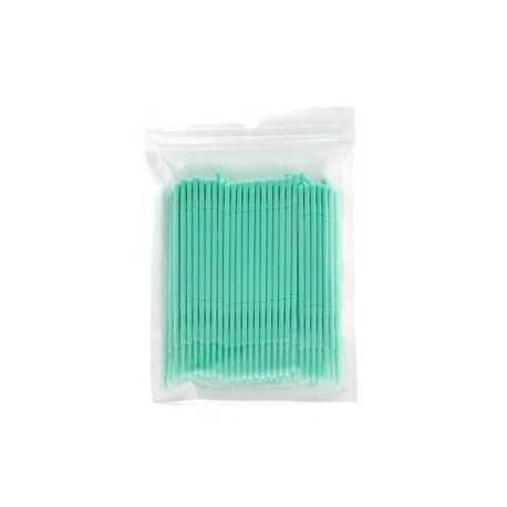 Zöld. 100PCS eldobható szempilla hosszabbító Micro Brush applikátorok Mascara Wands Tools