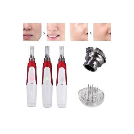 Anti-Aging Electric Derma Pen bélyegző Auto Micro tűgörgő 2 patronnal