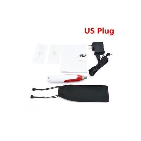 US Plug. Anti-Aging Electric Derma Pen bélyegző Auto Micro tűgörgő 2 patronnal