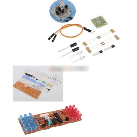 Egyszerű Flash áramkör 5 mm-es villogó fény DIY szett egyes/kettős szín 1-14V