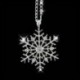* 4 nyaklánc (45 cm hosszú) - Karácsonyi hópehely csillag strasszos kristály nyaklánc fülbevaló ékszer szett