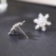 * 4 nyaklánc (45 cm hosszú) - Karácsonyi hópehely csillag strasszos kristály nyaklánc fülbevaló ékszer szett