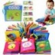 3db (Character   állati   Graphics ... - 3db Baby&*39 s Educational Intelligence fejlesztés Soft Cloth Ismerje meg a könyvek