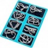 8Pcs / set Metal Wire Puzzle játék IQ Mind Test Brain Teaser játékok felnőtteknek