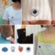 58mm kerek Fehér BTS logós kitűző - 37. verzió - KPOP - Bangtan Boys - BTS - BTS 1. verzió