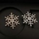 Ezüst - Ezüst Divat női hópehely ezüst strasszos kristály bross Pin esküvői menyasszonyi ajándék