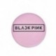 58mm kerek - Rózsaszín-Fekete BLACKPINK logós kitűző - 21. verzió - KPOP